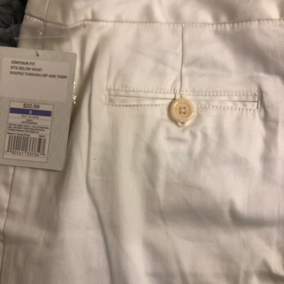 Women's "MERONA" true white Contour fit cropped capris size 8 - NWT - Picture 6 of 8